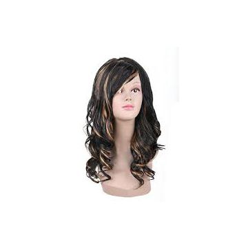 Long Lasting Full Multi Colored Lace Human Hair Wigs Bouncy And Soft