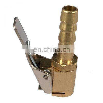 6mm and 8mm brass material Tubeless Tire Straight Brass Lock-on Tire Inflator Clip On Air Chuck