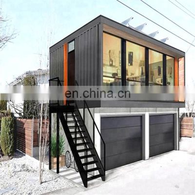 two floor prefab house container house with 2 garage amazing price