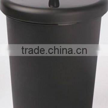 Round Stainless Steel Waste Bin Plastic Lid