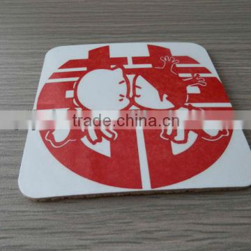 Blank cork MDF coasters with sublimation printing surface