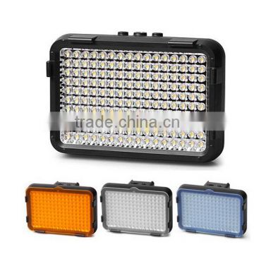 2016 New Yellow White Blue XT-160 LED Light With Filter Hot Shoes Video Light Lamp for Canon DSLR Camera DV Camcorder 5000-5800K