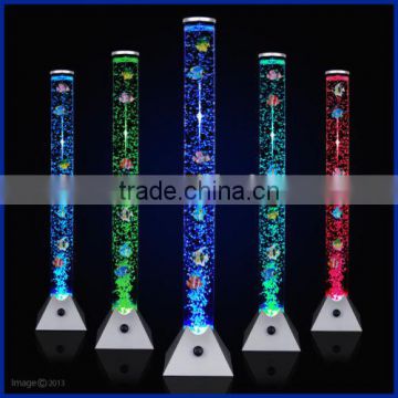 Colour Changing LED Sensory Fountain Floorlamp Light with bubble fish lamp