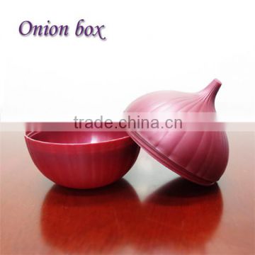 Different Color Plastic Onion Shaped Container Box