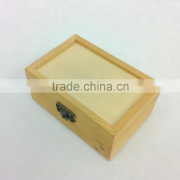 wooden box metal lock jewelry storage wholesale pine