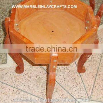 Wooden Table Base With Beautiful Shapes