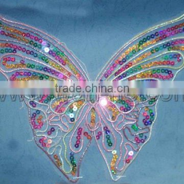 sequin butterfly lace motif