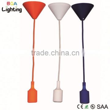 UL E26 Socket Silicone Hanging Light Parts With Weaving Wire