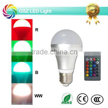 4W B22 E27 GU10 rgb led bulb light with ir remote