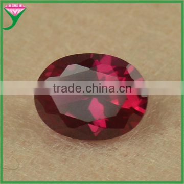 wholesale price aaa Quality 8 # color synthetic oval cut red ruby corundum gems