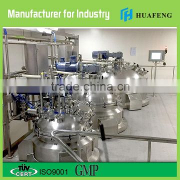 Vacuum double jacketed mixing tank with agitator