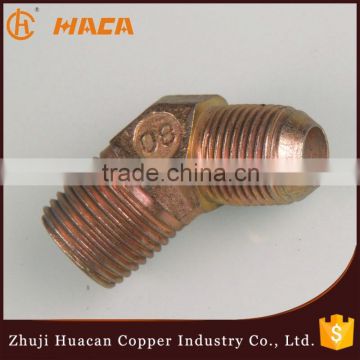 Hydraulic pipe fitting male threaded 45 degree flare iron galvanize elbow