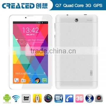 China Factory 7 Inch MTK 8382 quad core 3G WIFI Bluetooth OEM Android Tablet bulk wholesales