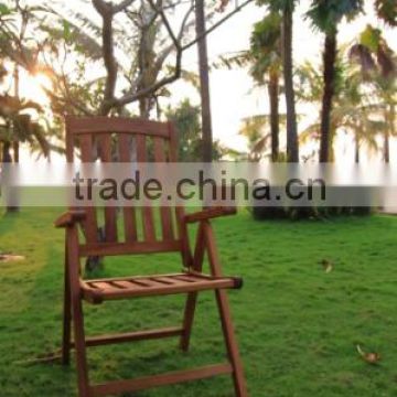 Arm Chair 5-positions made of teak wood for outdoor furniture