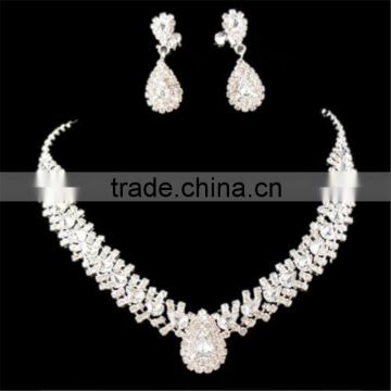 Bridal Wedding Party Jewelry Set Crystal Rhinestone Diamante Necklace & Earrings Set