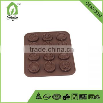 new design 100% food grade 12 cavity silicone chocolate mold candy mold mould