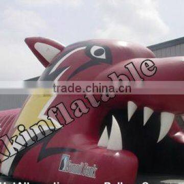 inflatable tiger tunnel tent, entrance tunnel for sports team