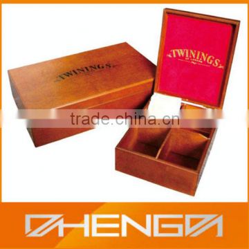 Custom Make 4 Compartment Tea Box with Your Name or Logo