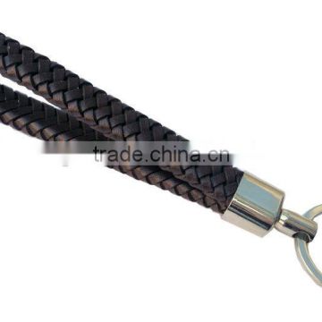 Hot sales handwoven new design genuine leather rope keyring