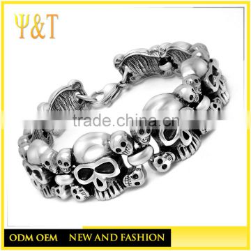 Alibaba China Factory Wholesales 316L Stainless Steel Vintage Style High Quality Large Gothic Biker Skull Biker(SB-005)