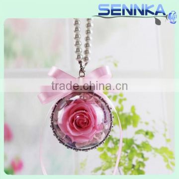 Fresh rose flower artificial flower crystal ball gift ornamention.