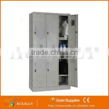 2017 2 tiers 6 doors gym student office metal locker cabinets