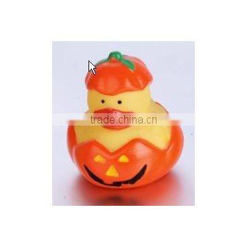Rubber pumpkin design Halloween gift baby tub floating bath duck