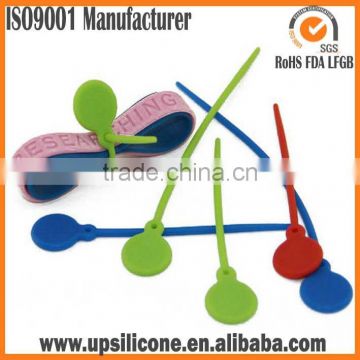 leaf shape silicone bag sealer, leaf silicone tie,silicone rope for tie up food