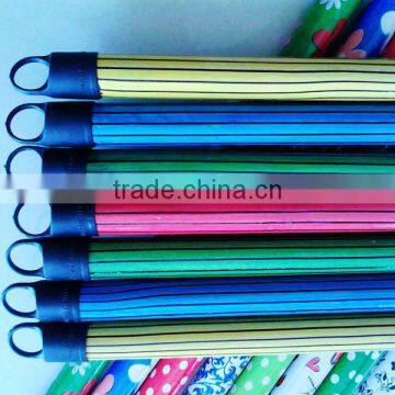 PVC coated wooden broom handle for broom brush with different pvc and plastic cap