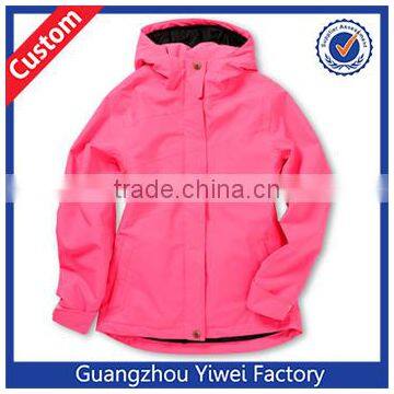OEM Custom Girl Chassis Casual Pink Snowboard Jacket 2014