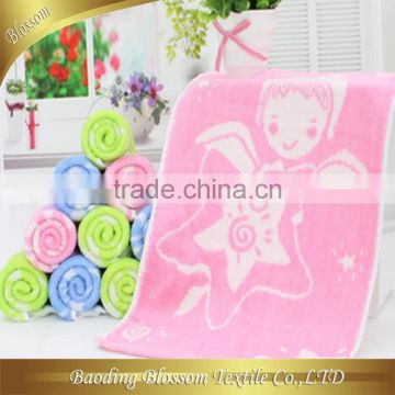 wedding souvenirs china supplier comfortbale bamboo fiber jacquard yarn dyed children towel 30*30cm
