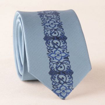 Ivory High Stitches Mens Jacquard Neckties Silky Finish Self-fabric