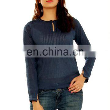 Manufacturer and exporter of lady top Keyhole on the front made up high quality viscose