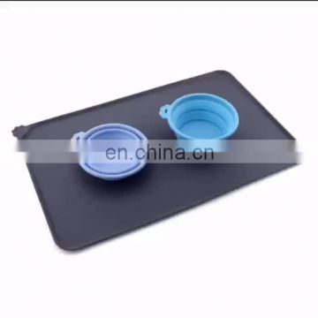 Silicone Feeding Food Dish Bowl Placemat Mat Wipe Clean For Pet Dog Cat