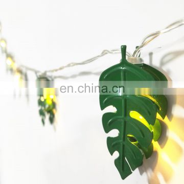 ins hot 10L led iron green leaf ceiling strip garden lights for home indoor outdoor modern wall light for holiday lighting