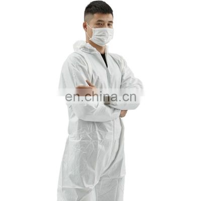 PPE Non Woven Protective coverall Chemical Protection Coverall With Hood Full Body Protective Jumpsuit