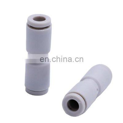 Factory Supply PG Series Two Way Different Size PG8-6 PG10-8 Straight Union Pneumatic Connector One Touch Push In Fitting