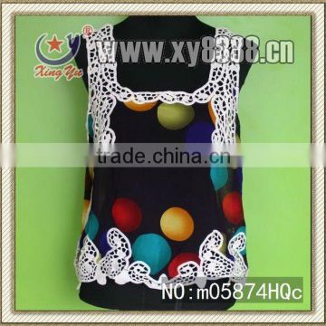 ladies fashionable cotton emboridery crochet vest