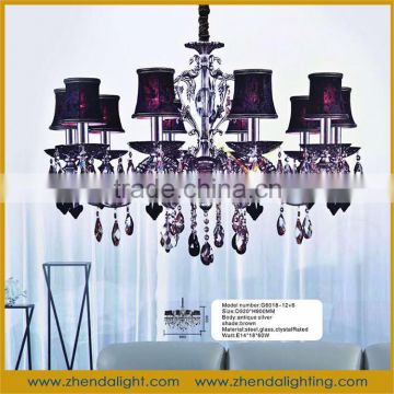 Modern Luxury K9 Crystal LED Chandelier fabrics modern pendant light chandelier for Home Decoration