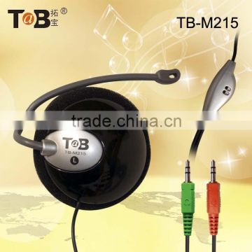 economic antique stereo ear hook earphone with mic for PC supplier Made in China