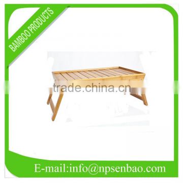 Bamboo serving tray with legs