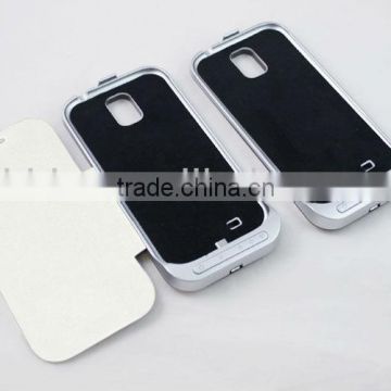 Leather Cover Backup External Battery Case For Galaxy S4 i9500