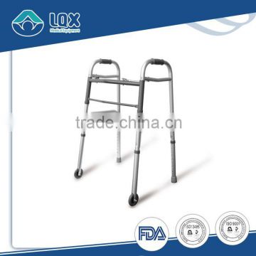 Ankle Rehabilitation equipment! Aluminum one button height adjustable walker with seat