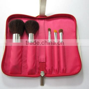 5pcs Red color Cosmetic Brush Set