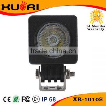 Square aluminum cooling black 10W led light for atv excavator conversion kits and led work light