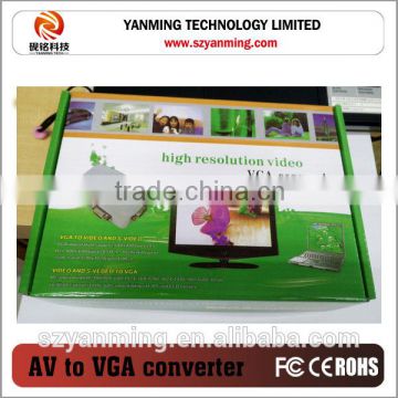 best price bnc rca av s-video to vga converters video rgb converter Supports PAL/NTSC/SECAM