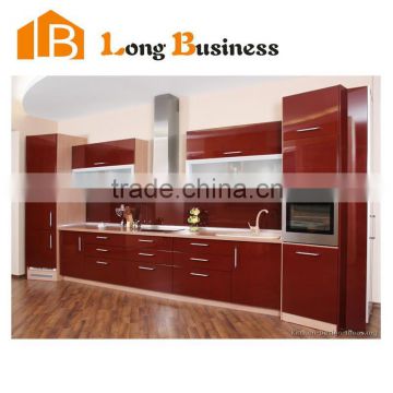 LB-JX1162 Red painted single used kitchen cabinets