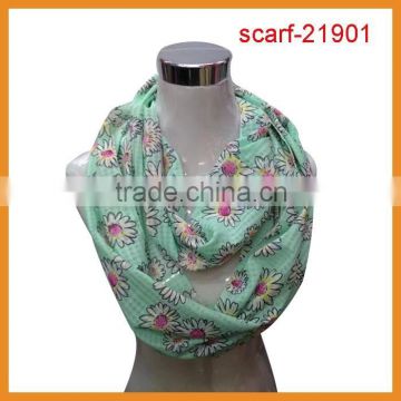 small chrysanthemun scarf chiffon flower scarf
