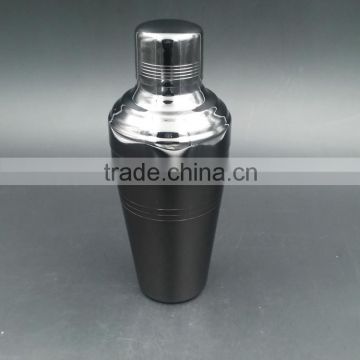 Black Japanese style stainless steel cocktail shaker 510ml and 410ml
