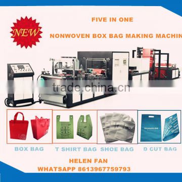 2016 Latest Nonwoven Fabric Bag Making Machine with Handle Sealing Attached